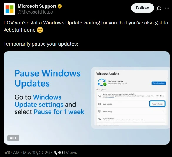 Fleksibilitas Update Windows - Microsoft Kini Lebih Peka Terhadap Kebutuhan Pengguna 3 Ilustrasi notifikasi Windows Update yang mengganggu