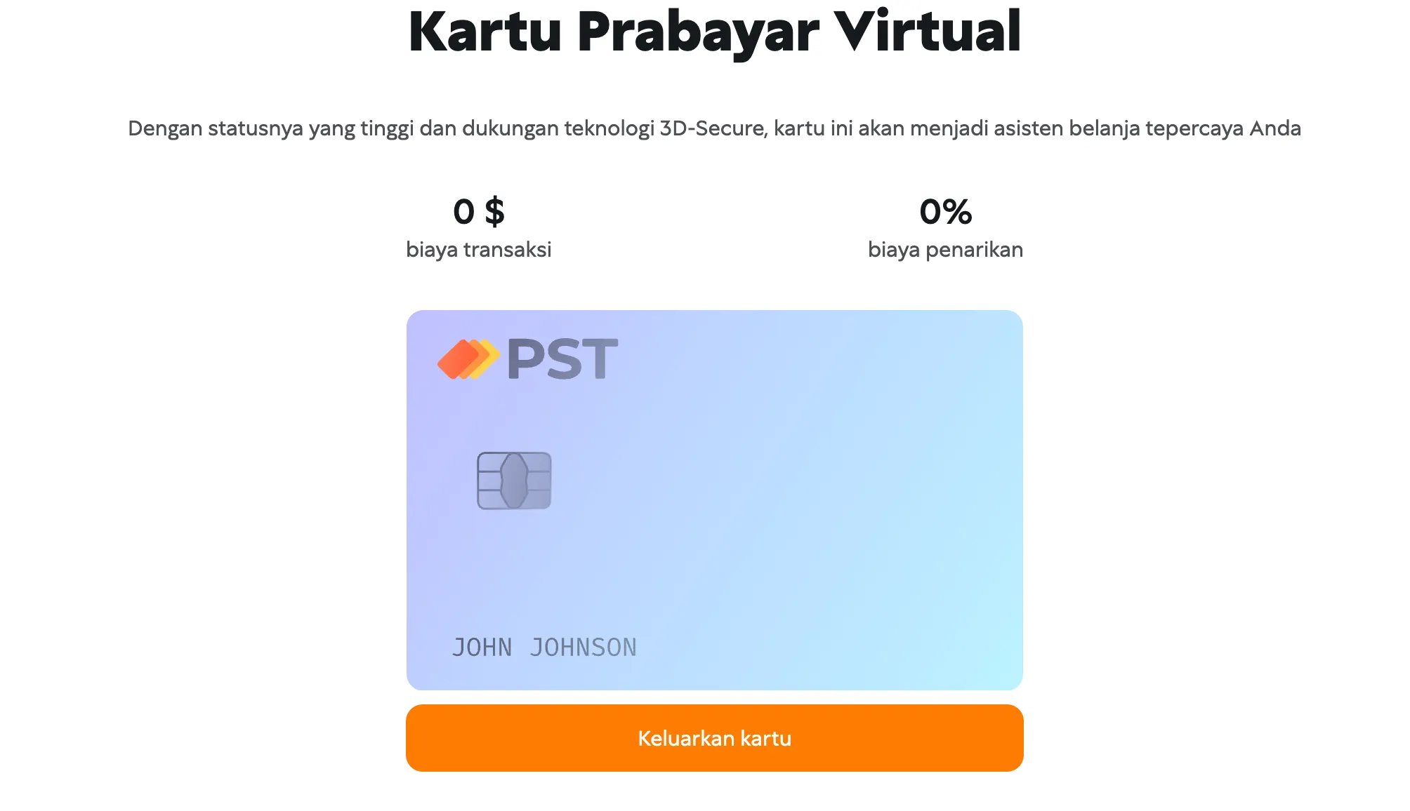 Antarmuka platform PSTNET untuk manajemen kartu virtual