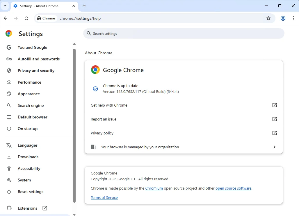 Tabel nilai DWORD registry untuk fitur AI Chrome