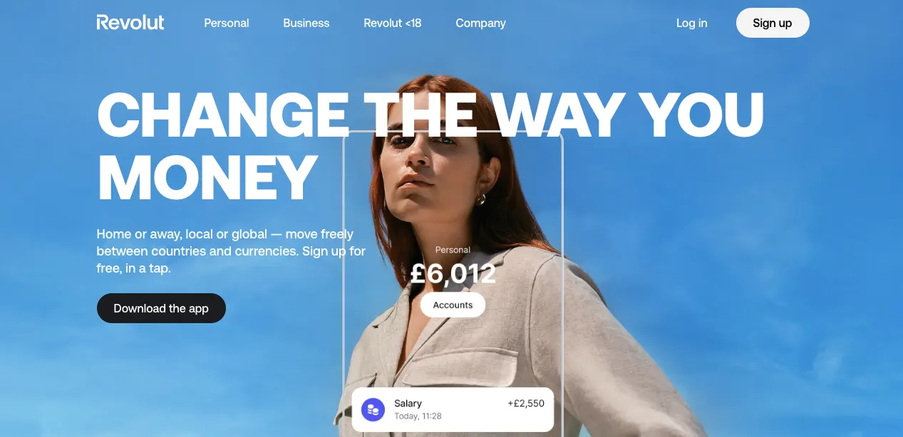 Aplikasi seluler Revolut dengan fitur kartu virtual sekali pakai