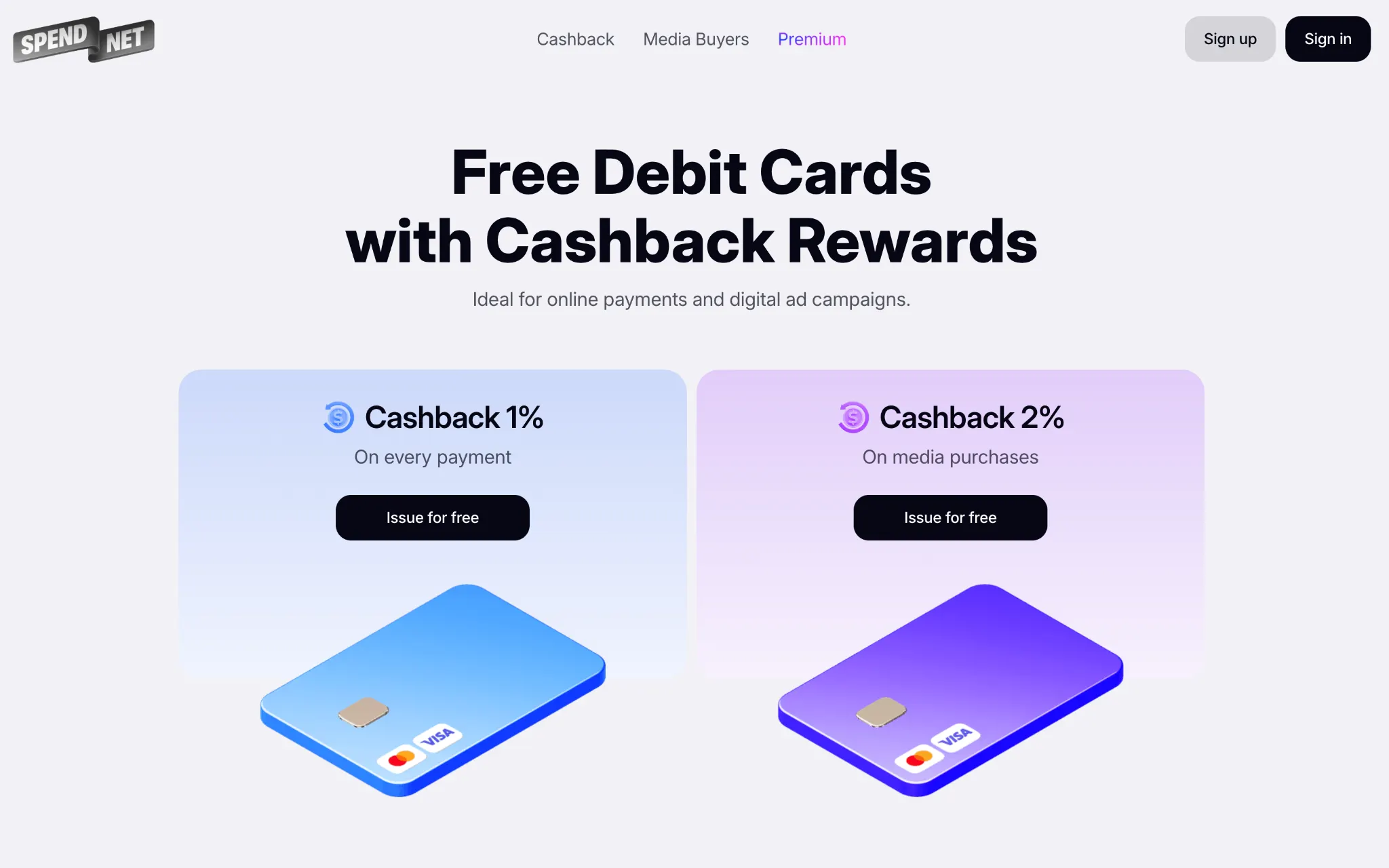 Grafik analitik pengeluaran pada platform Spend.net
