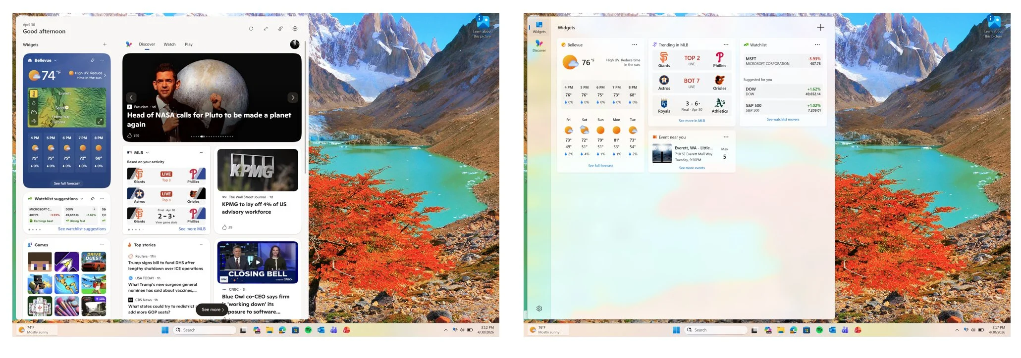 Peningkatan Widget Windows 11